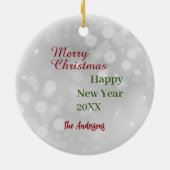 スコティッシュテリアの子犬のクリスマスライト セラミックオーナメント (裏面)