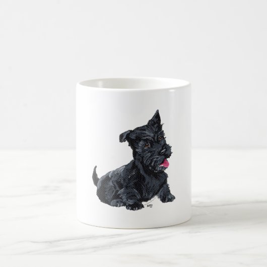 スコティッシュテリアの子犬 コーヒーマグカップ (中央)
