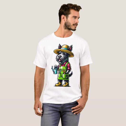 スコティッシュテリアの庭師 コピー Tシャツ (正面フル)