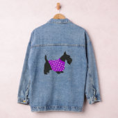 スコティッシュテリアの暖かいセーター デニムジャケット (ハンガー)