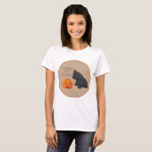 スコティッシュテリアの秋の季節デザイン Tシャツ (正面フル)