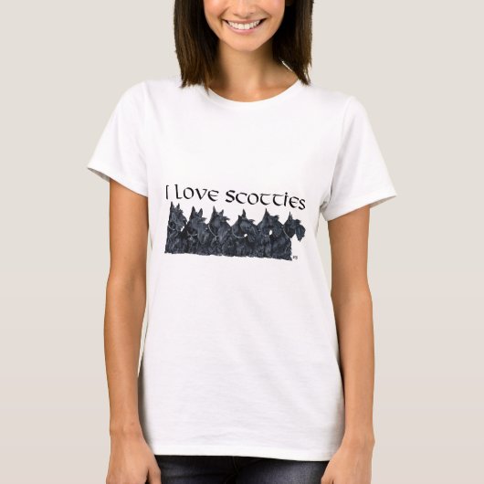 スコティッシュテリアの集まり Tシャツ (正面)