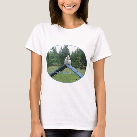 スコティッシュテリアアジリティデザイン Tシャツ (正面)