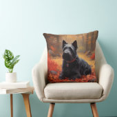 スコティッシュテリアイン紅葉秋インスパイア クッション (椅子)