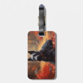 スコティッシュテリアイン紅葉秋インスパイア ラゲッジタグ (裏面縦)