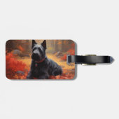 スコティッシュテリアイン紅葉秋インスパイア ラゲッジタグ (裏面横)