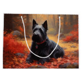 スコティッシュテリアイン紅葉秋インスパイア ラージペーパーバッグ (裏面)