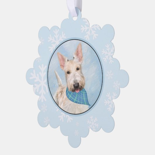 スコティッシュテリアウィー絵画テンドッグオリジナルアート オーナメントカード (左)