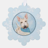 スコティッシュテリアウィー絵画テンドッグオリジナルアート オーナメントカード (正面)