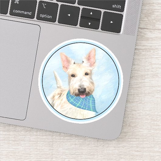 スコティッシュテリアウィー絵画テンドッグオリジナルアート シール (詳細)