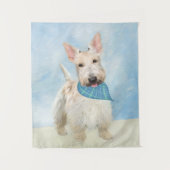 スコティッシュテリアウィー絵画テンドッグオリジナルアート タペストリー (正面)