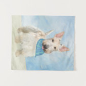 スコティッシュテリアウィー絵画テンドッグオリジナルアート タペストリー (正面(横))