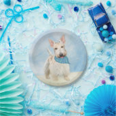 スコティッシュテリアウィー絵画テンドッグオリジナルアート ペーパープレート (パーティー)