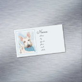 スコティッシュテリアウィー絵画テンドッグオリジナルアート マグネット名刺 (インサイチュ)