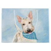 スコティッシュテリアウィー絵画テンドッグオリジナルアート ラージペーパーバッグ (正面)