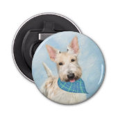 スコティッシュテリアウィー絵画テンドッグオリジナルアート 栓抜き (正面)