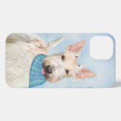 スコティッシュテリアウィー絵画テンドッグオリジナルアート iPhoneケース (裏面横)