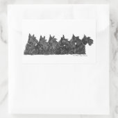 スコティッシュテリアギャザリング 長方形シール (バッグ)