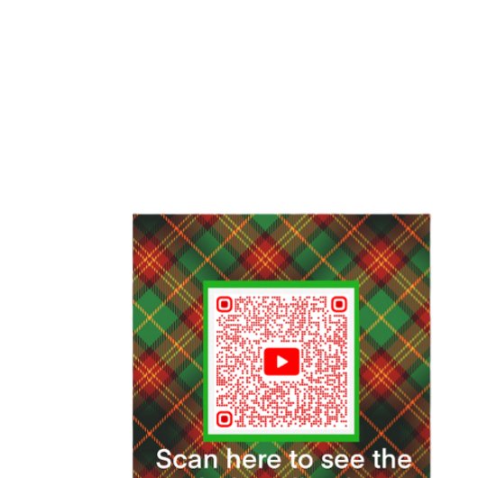 スコティッシュテリアクリスマスグリーンプレイド ミディアムペーパーバッグ