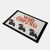 スコティッシュテリアクリスマスドアマット ドアマット (アングル)