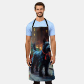 スコティッシュテリアクリスマスフェスティバルシーズン エプロン (着用した状態)