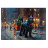 スコティッシュテリアクリスマスフェスティバルシーズン カッティングボード (正面)