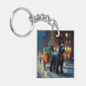 スコティッシュテリアクリスマスフェスティバルシーズン キーホルダー (正面左)