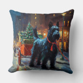 スコティッシュテリアクリスマスフェスティバルシーズン クッション (正面)