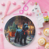 スコティッシュテリアクリスマスフェスティバルシーズン ペーパープレート (パーティー)