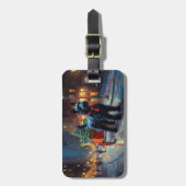 スコティッシュテリアクリスマスフェスティバルシーズン ラゲッジタグ (正面縦)