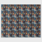 スコティッシュテリアクリスマスフェスティバルシーズン ラッピングペーパー (フラット)