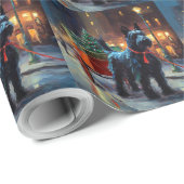 スコティッシュテリアクリスマスフェスティバルシーズン ラッピングペーパー (ロールコーナー)