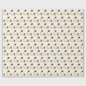 スコティッシュテリアクリスマスラッピング紙 ラッピングペーパー (フラット)