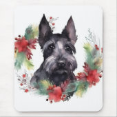 スコティッシュテリアクリスマスリースフェスティバルカップ マウスパッド (正面)