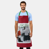 スコティッシュテリアクリスマス エプロン (着用した状態)