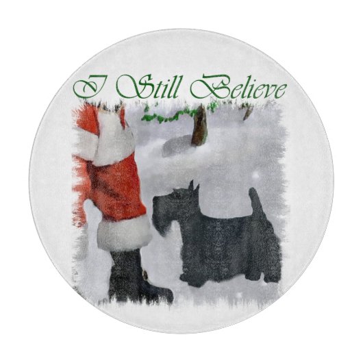 スコティッシュテリアクリスマス カッティングボード (正面)