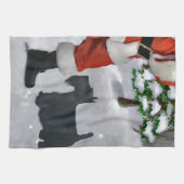 スコティッシュテリアクリスマス キッチンタオル (横)