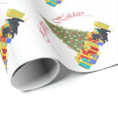 スコティッシュテリアクリスマス ラッピングペーパー (ロールコーナー)