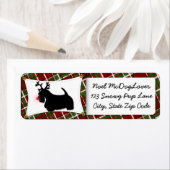 スコティッシュテリアクリスマス ラベル (インサイチュ)