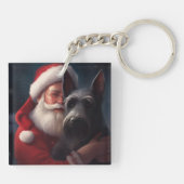 スコティッシュテリアサンタクロースフェスティバルクリスマス キーホルダー (裏面)