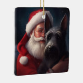 スコティッシュテリアサンタクロースフェスティバルクリスマス セラミックオーナメント (右)