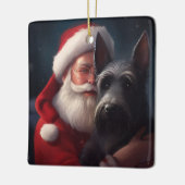 スコティッシュテリアサンタクロースフェスティバルクリスマス セラミックオーナメント (左)