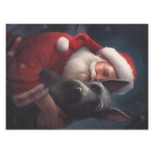 スコティッシュテリアサンタクロースフェスティバルクリスマス テーブルクロス (正面(横))