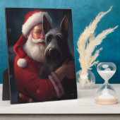 スコティッシュテリアサンタクロースフェスティバルクリスマス フォトプラーク (側面)