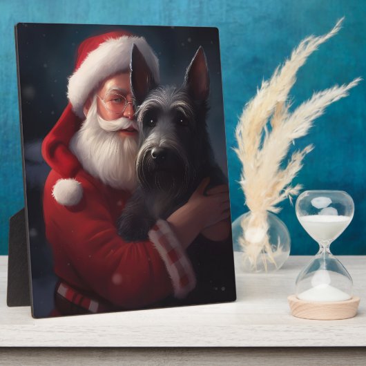 スコティッシュテリアサンタクロースフェスティバルクリスマス フォトプラーク (側面)