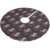 スコティッシュテリアサンタクロースフェスティバルクリスマス ブラッシュドポリエステルツリースカート (アングル)