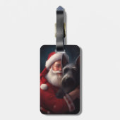 スコティッシュテリアサンタクロースフェスティバルクリスマス ラゲッジタグ (裏面縦)