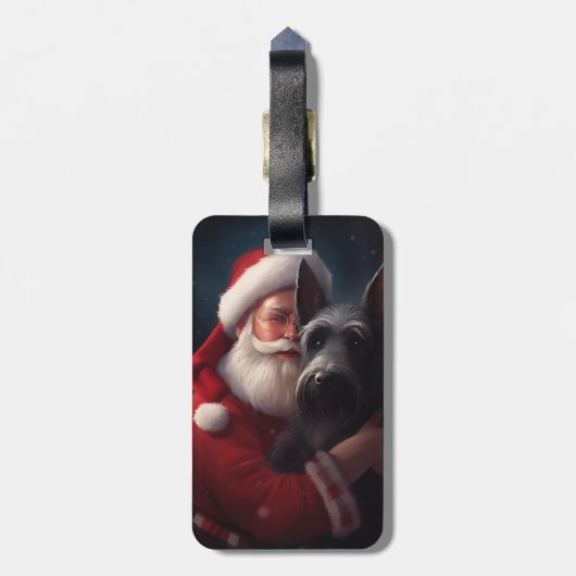 スコティッシュテリアサンタクロースフェスティバルクリスマス ラゲッジタグ (裏面縦)