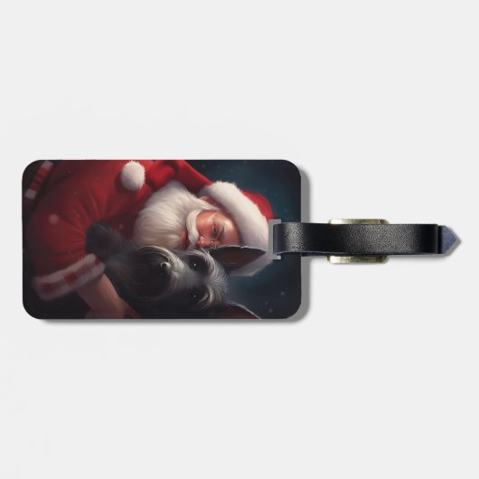 スコティッシュテリアサンタクロースフェスティバルクリスマス ラゲッジタグ (裏面横)