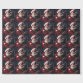 スコティッシュテリアサンタクロースフェスティバルクリスマス ラッピングペーパー (フラット)